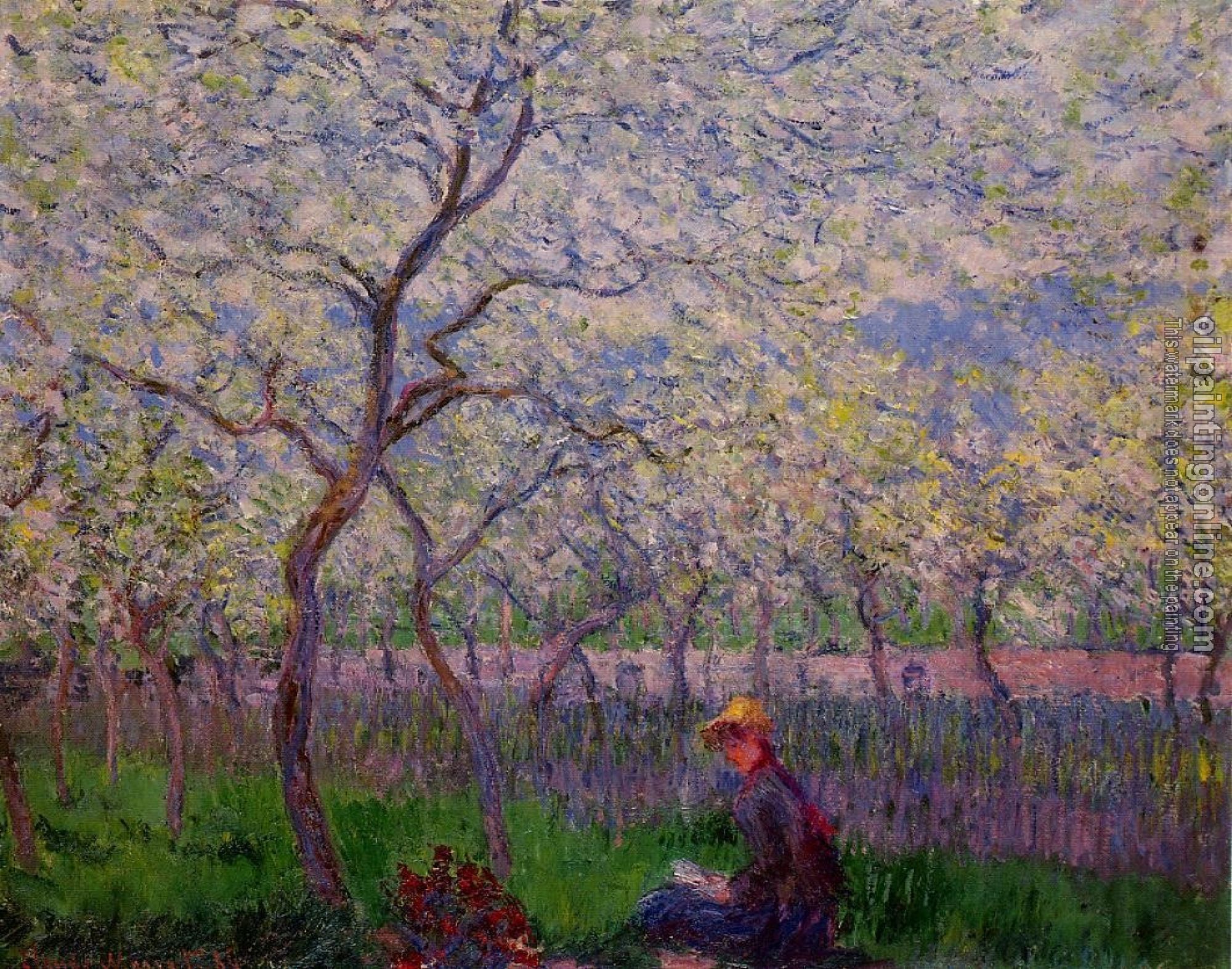 Monet, Claude Oscar - An Orchard in Spring
